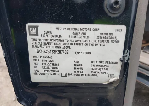 1GCHK23133F207402